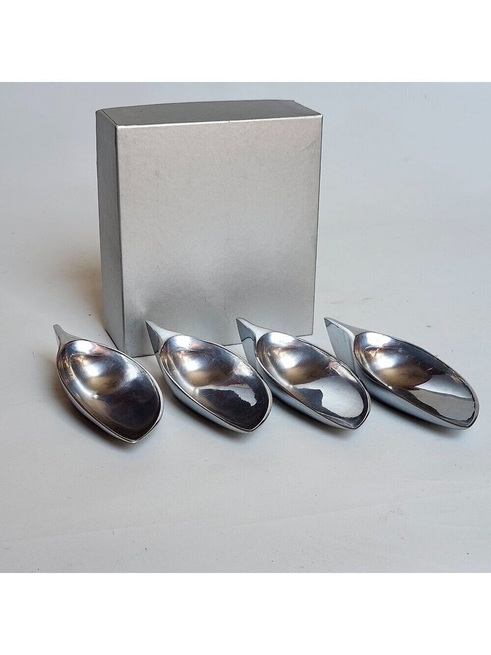 ARTHUR SALM Modernist Scoops Omega Appetizer Spoons Leo F. Widgen Japan